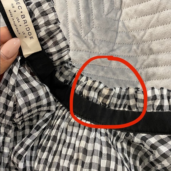 Bec + bridge - Gingham mini dress size 8 - Picture 5 of 5